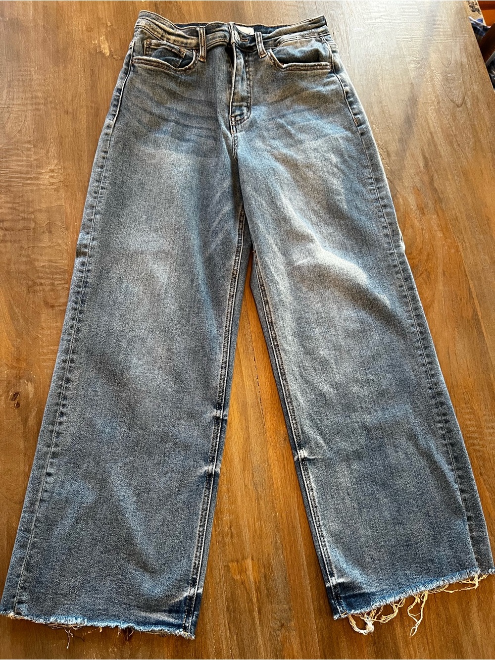 VERVET BY FLYING MONKEY Wide-Leg Ankle Crop Jeans